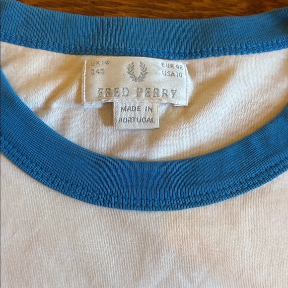 Fred Perry Women’s Ringer Tee size 10 - Picture 2 of 6